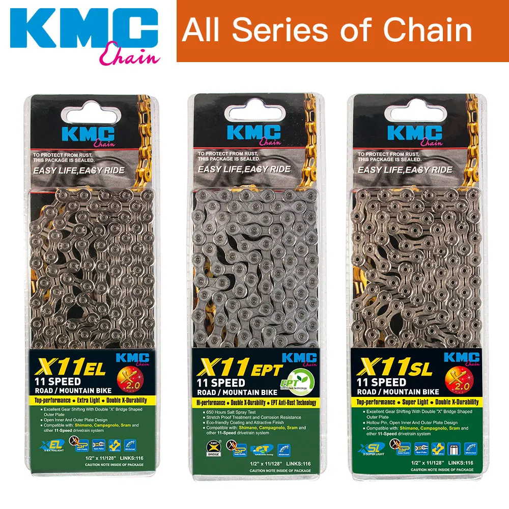 Цепь kmc x11 x11L x11sl X11ept x11el x11.93 золотая серебряная цепочка супер гирлянда горный