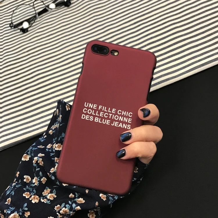 Модный простой французский фраза винно-красный чехол для iPhone X XR XS Max 6 S 7 8 Plus
