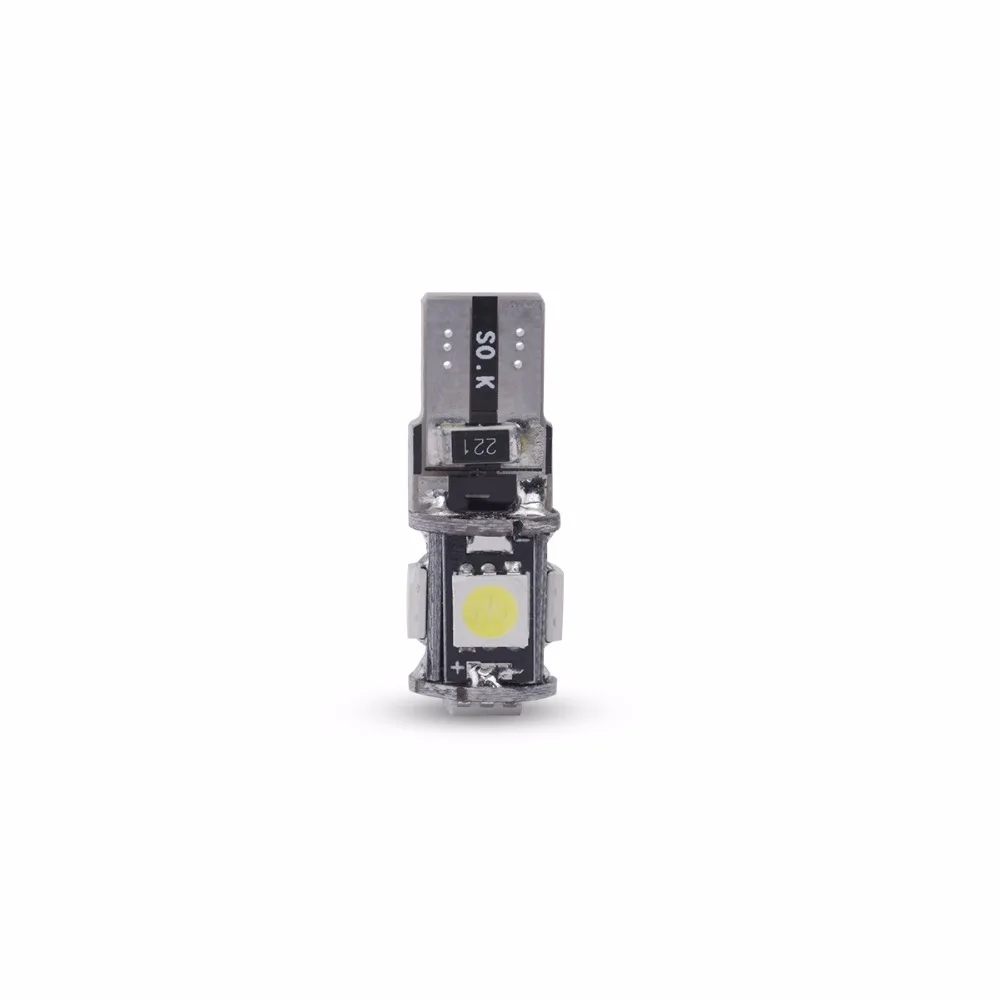 Оптовая продажа светодиодсветильник автомобисветодиодный Лампы Canbus T10 5smd 5050 194 W5W