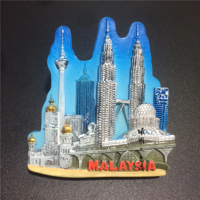 Магнитные 3d-магниты на холодильник в Малайзии туристические сувениры Kuala Lumpur