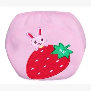Strawberries Фирменная Новинка, 7 видов, детские, хлопковые, водонепроницаемые, многоразовые, тренировочные штаны для подгузников, трусы, нижнее белье для мальчиков и девочек, моющиеся#9 - Цвет: Strawberries