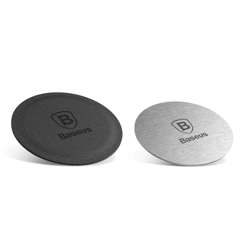 2pcs Магнитный Диск Baseus для автомобильного держателя телефона, 2 предмета, металл и кожа, железные листы, пластина, магнитное крепление, держатель для мобильного телефона, подставка - Цвет: 2pcs