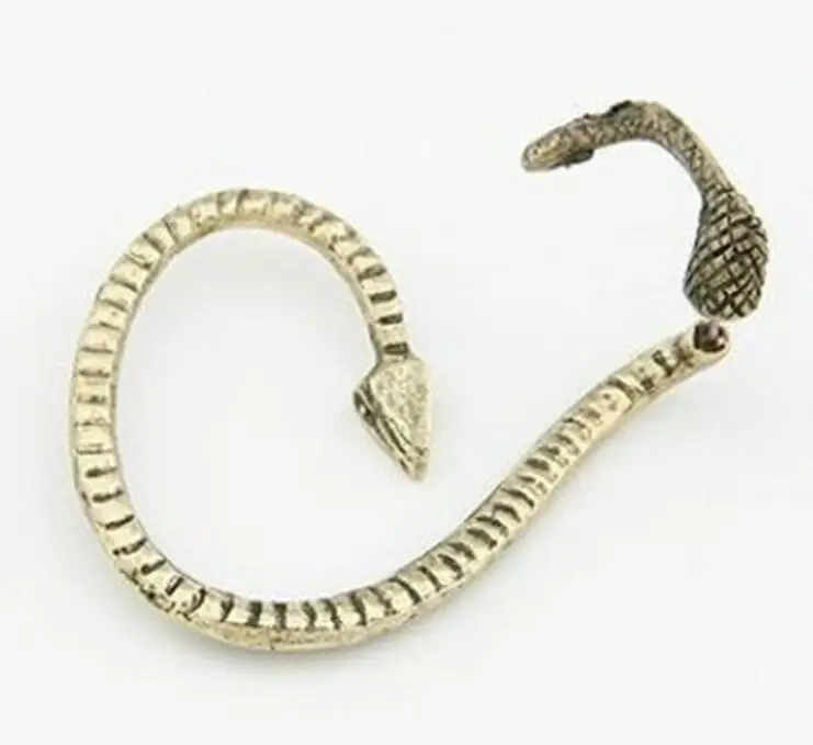 Vintage Punk Clip Earrings Stud earring Hyperbole Trendy Animals Snake Men Women Large Long unilateral Side Serpentine Jewelry G | Украшения