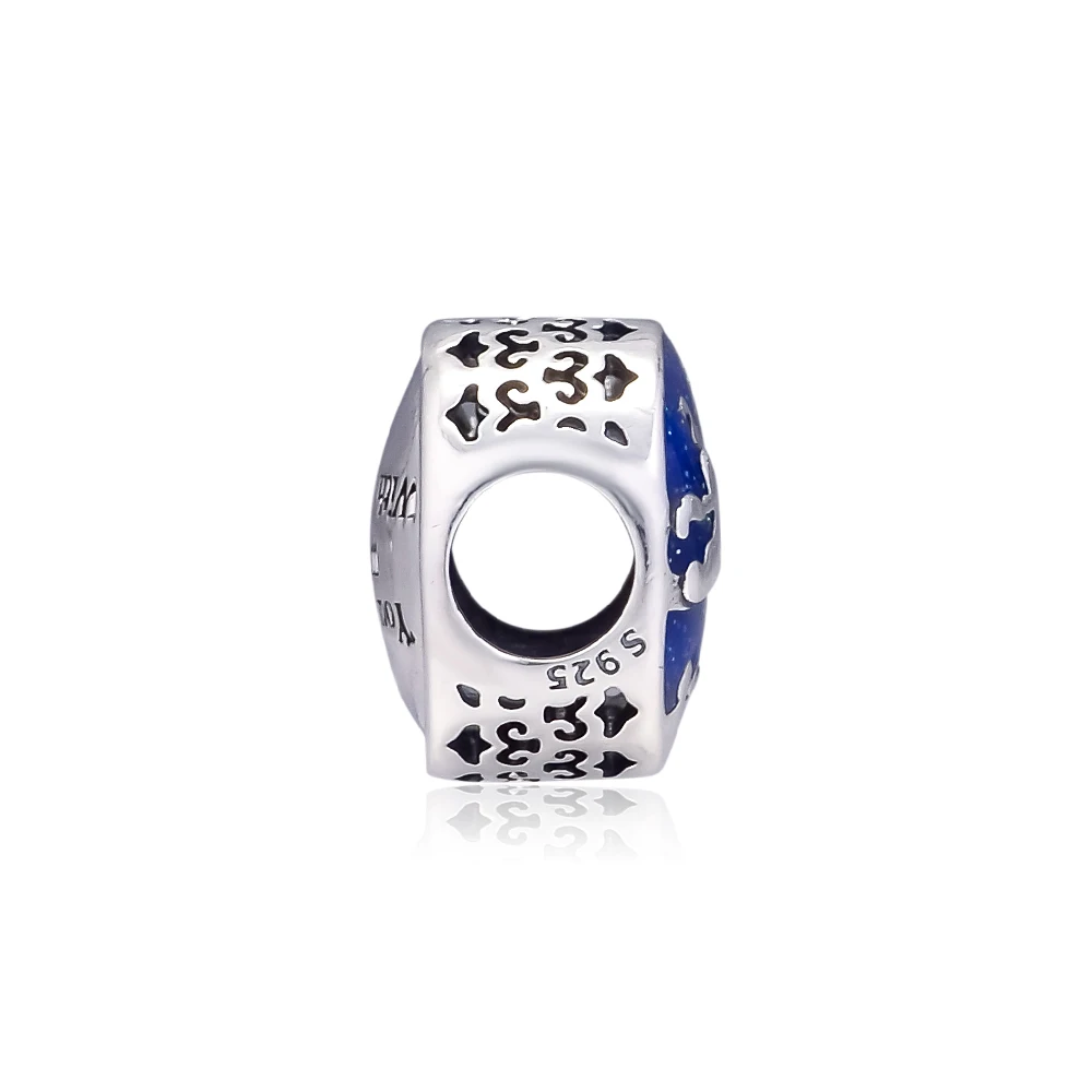 

Fits for Pandora Beads Bracelets Magic Carpet Ride Charms with Blue Enamel 100% 925 Sterling Silver Jewelry Free Shipping