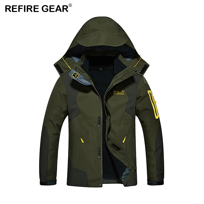 ReFire Gear зимняя теплая водонепроницаемая походная куртка для мужчин спортивная