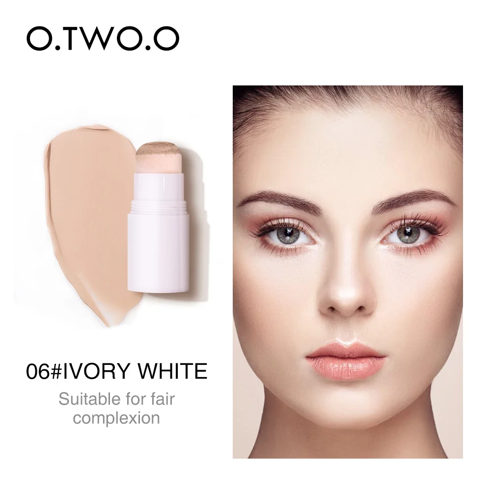 O.TWO.O Air Cushion Foundation Stick 6 Colors Contour Face Makeup Waterproof Matte Concealer Moisturizing Oil Control Cosmetic - Цвет: A06  Ivory White
