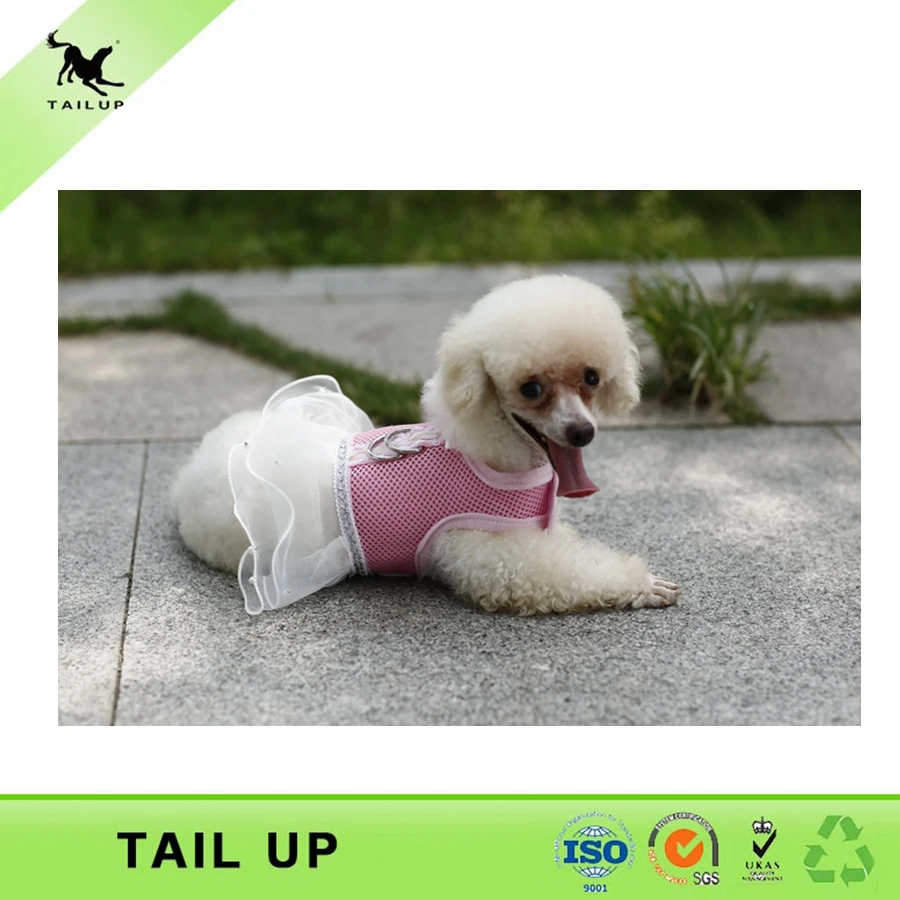 TAILUP Одежда для собак чихуахуа Йоркширские сетчатые дышащие платья шифоновое