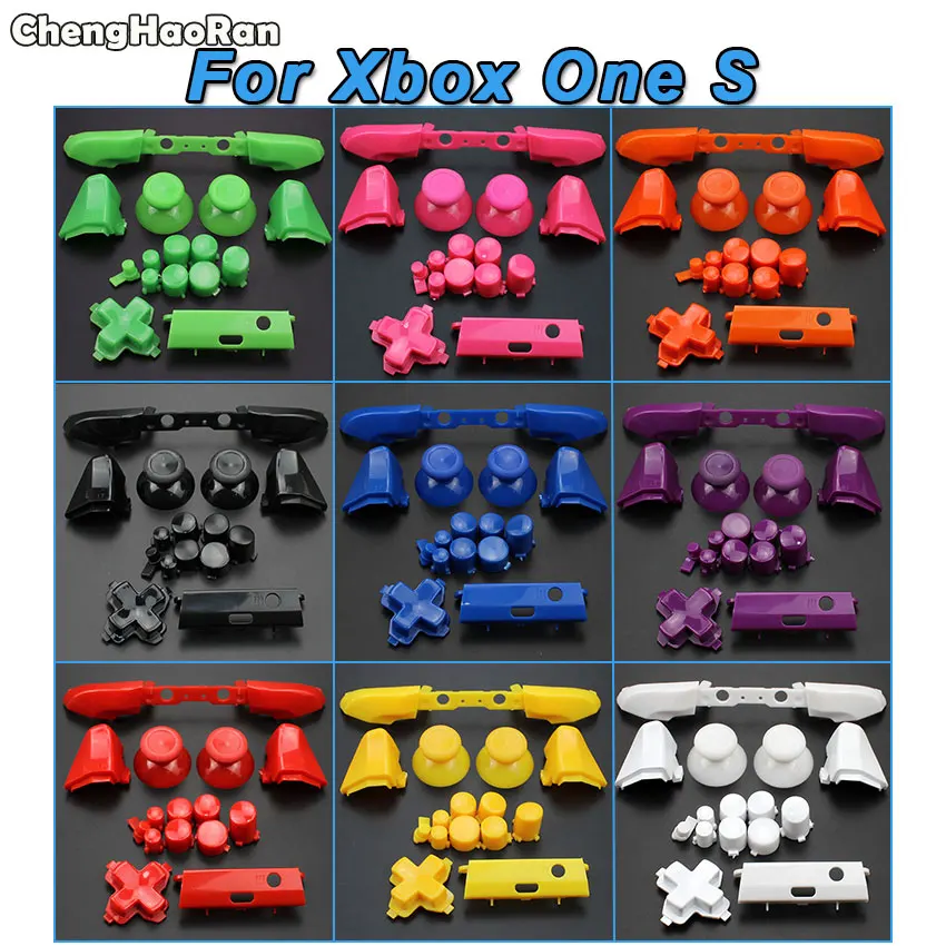 ChengHaoRan пластиковые и Chorme кнопки для Xbox One тонкий контроллер ABXY Dpad триггеры полный