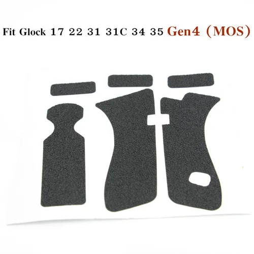 Gen 4 Резиновая текстурированная лента на заказ для Gen 1-5 Glock 17 18 24 31 34 35 37 пистолет рамка Клейкая ручка Нескользящая лента - Цвет: Gen 4
