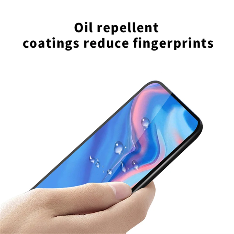 Cubierta de vidrio con pegamento completo para Huawei P Smart Z, Protector de pantalla, pel&iacute;cula protectora de vidrio para Huawei P Smart Z, pel&iacute;cula P Smart Z, 2 uds.-3