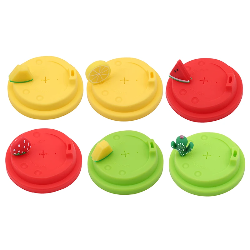 Многоразовых мультфильм фруктовые салаты пыле крышкой силиконовые магии
