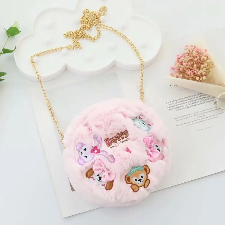 pink Милый японский аниме розовый Duffy медведи stellalou Rabbit плюшевый Кошелек мягкие животные кукла двойная сумка сумочка портмоне подарки - Цвет: pink