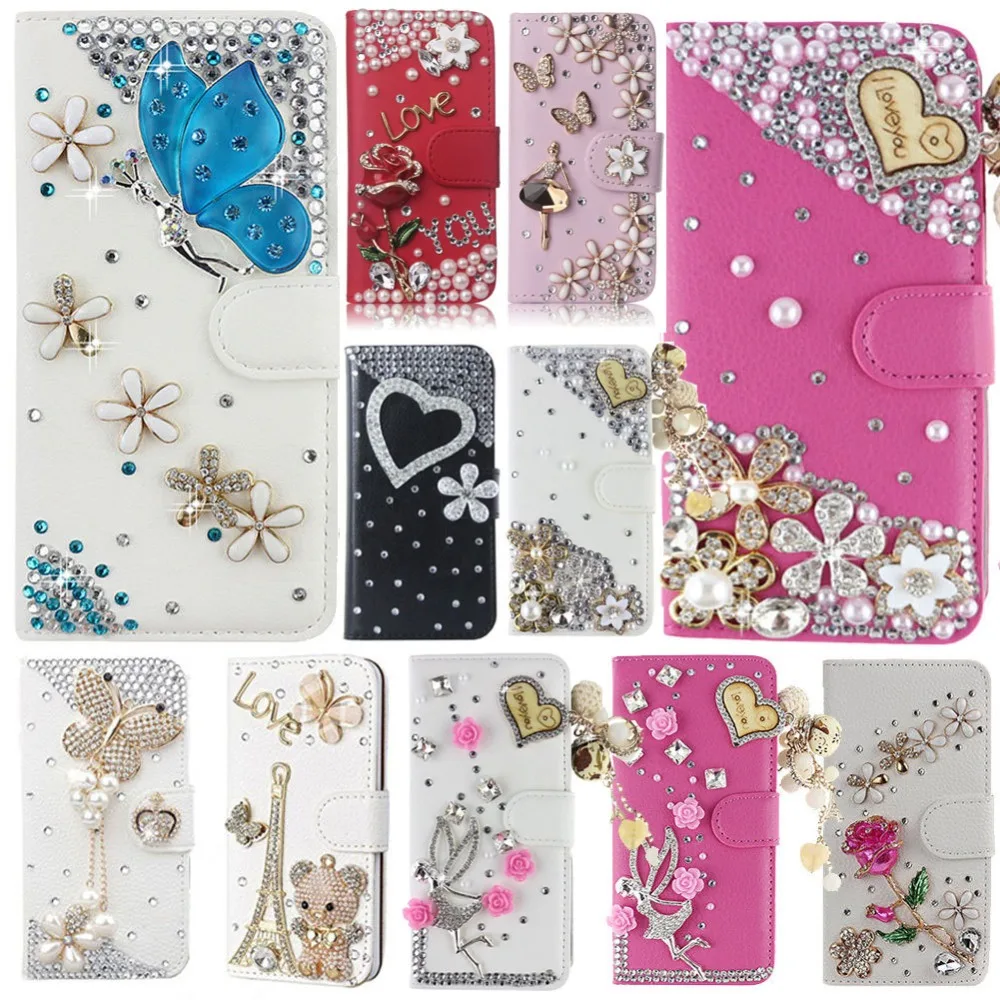 Bling кошелек чехол для телефона Galaxy A6 плюс 2018 роскошный бриллиантовый Чехол книжка
