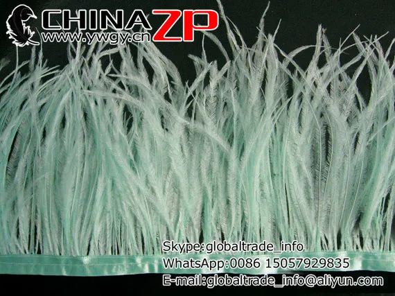 Manufacturer in CHINAZP Factory 20yards/lot Good Quality Dyed Mint Green Ostrich Feather Fringes Trim | Дом и сад