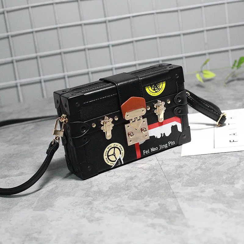 Сумка на плечо женская сумка в коробке маленькая квадратная цепочка сумки через и сумочки женские клатч