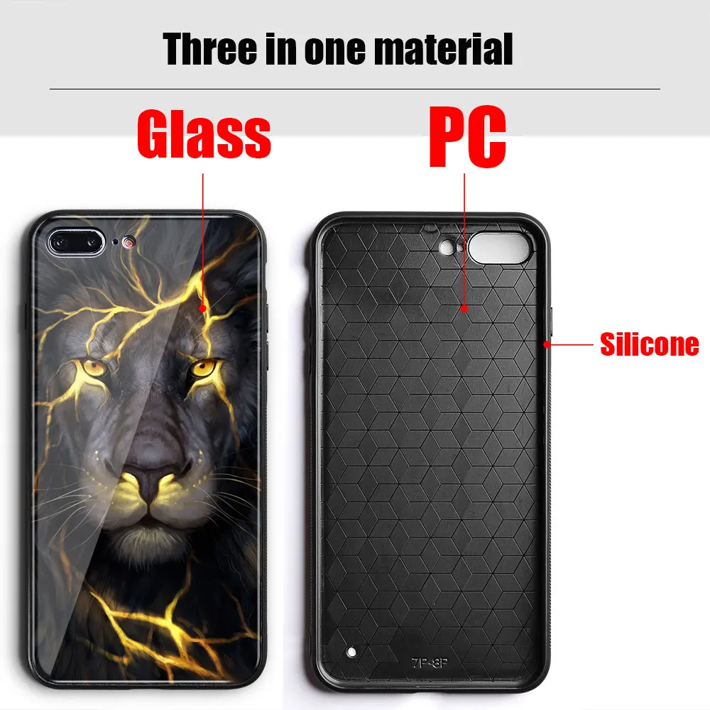 Чехол из закаленного стекла Hisomone Animal для Huawei P20 Lite Pro Mate 10 P Smart Enjoy 7S с узором на Honor 9