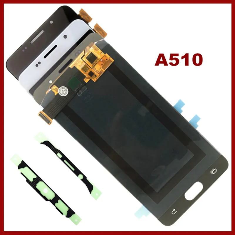 Супер AMOLED lcd для Samsung Galaxy A5 A510 A510FD A510F A510M lcd дисплей кодирующий преобразователь сенсорного экрана в сборе Замена