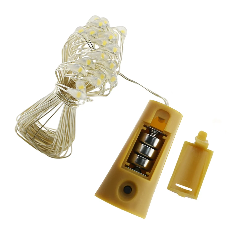 1 м 10 LED/2 20 LED на батарейках светильники в форме винных бутылок пробковые струнные