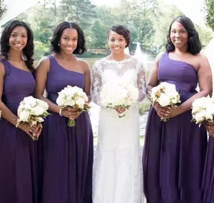bridesmaid dresses One-Shoulder Purple Asymmentric Chiffon Front Splited Bridesmaid Dress wedding guest wedding guest bridesmaid dresses One-Shoulder Purple Asymmentric Chiffon Front Splited Bridesmaid Dress wedding guest wedding guest