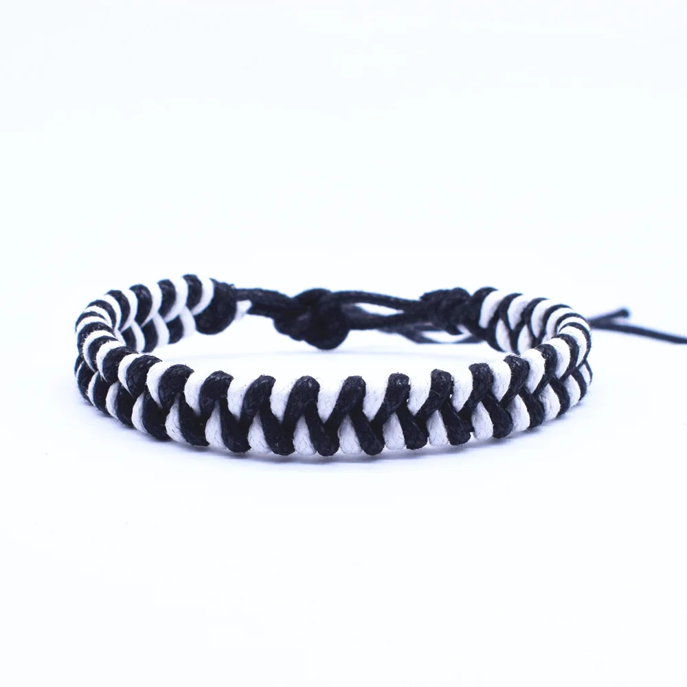 Fashion Sport Style Flag Color Adjustable Size Hand-woven Wax Rope Bracelet for Fans Friendship Men Women Jewelry | Украшения и