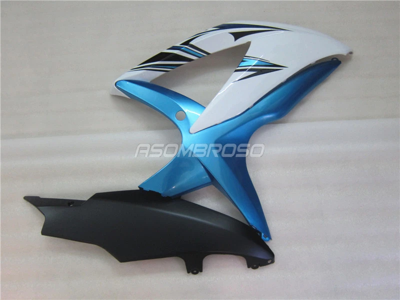Мотоцикл Инъекции обтекатель для Suzuki 2010 2009 2008 GSXR600 K8 GSXR750 GSXR 600 08 09 10 Белый Синий тела ремонт обтекатели комплект