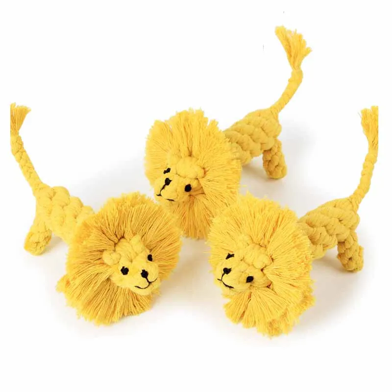 15 см Моделирование Хлопок Веревка ручное ткачество Лев игрушка в форме собаки