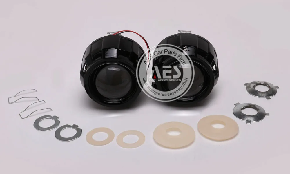 AES 2,5 дюймов базовые Мини H1 HID Биксеноновые линзы проектора с мини гатлинг пистолет хромированные кожухи для H1 лампы автомобильная фара Модифицированная