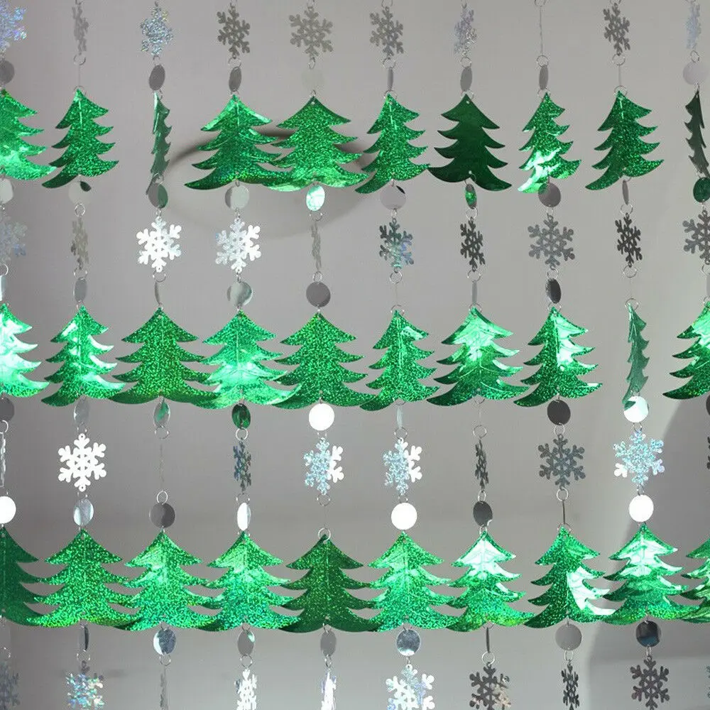 Christmas Decoration Home Curtain Big Snowflakes Sequins Glitter Tree Ornaments DIY Accessory Gift Hot | Дом и сад