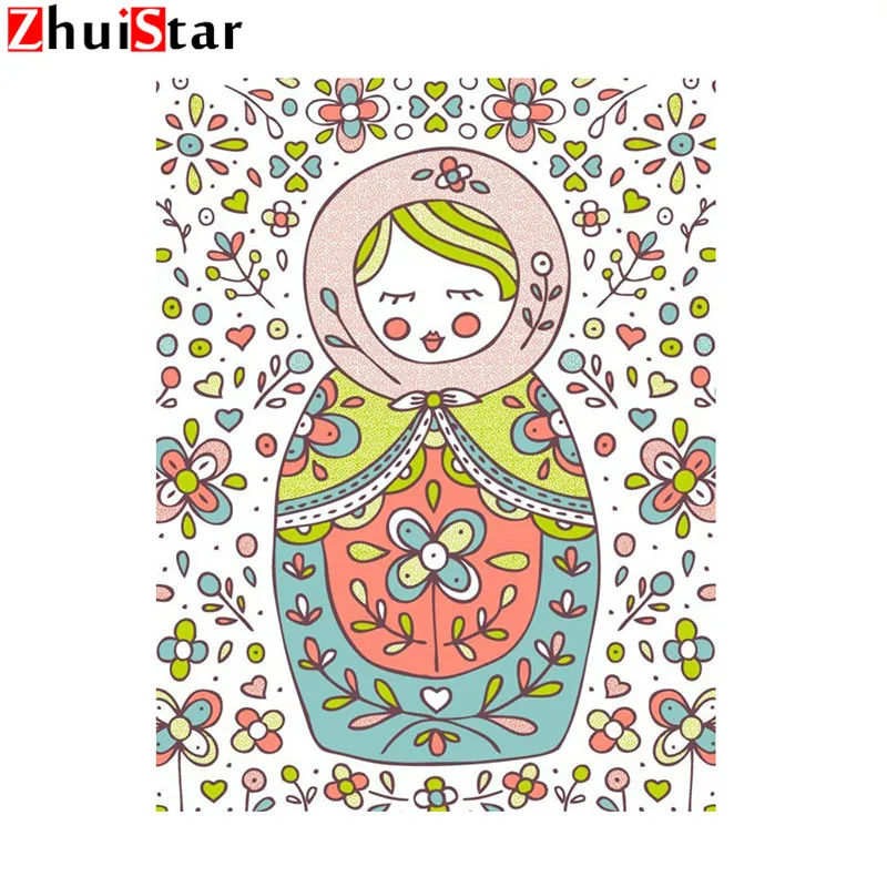 5D алмазная вышивка Русская Матрешка кукла мозаика живопись крестиком комплекты
