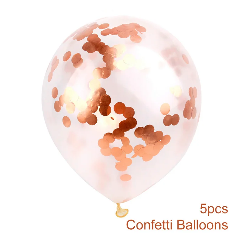 Rose Gold Confetti FENGRISE шляпа Принцесса Корона счастливые шляпы для вечеринки по случаю Дня Рождения Декор один день рождения 1 2 3 года номер детские аксессуары для волос - Цвет: Rose Gold Confetti