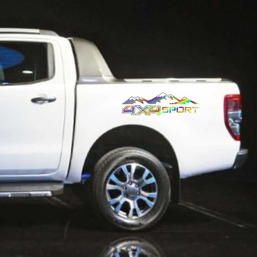2 шт. 4X4 горная графическая Автомобильная наклейка Лазерная Светоотражающая для грузовика наклейка внедорожник джип пикап D-MAX Navara