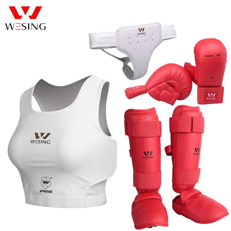 Защитный комплект шестеренок для тренировок vesing Karate перчатки WKF защиты груди