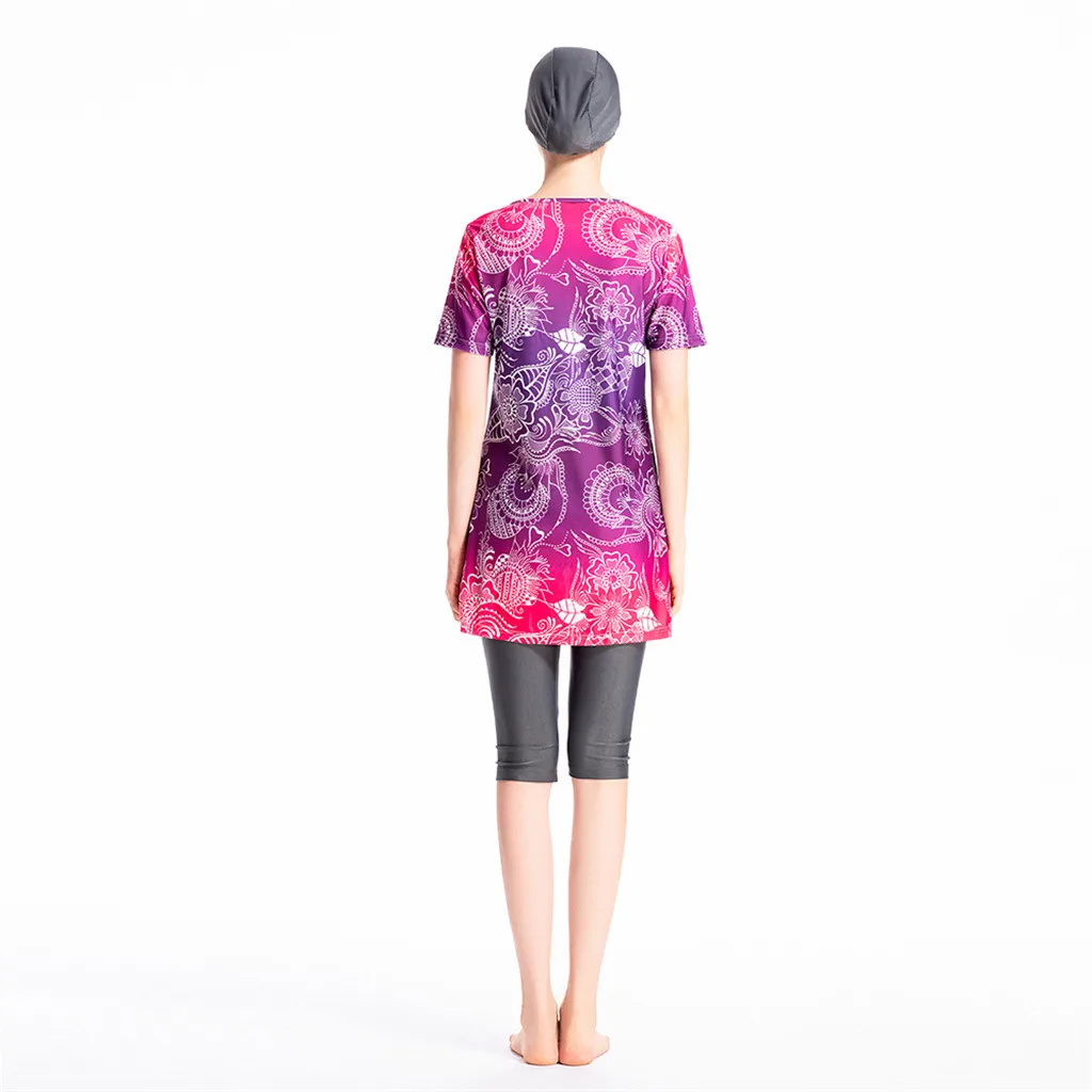 Мусульманский купальный костюм с шапочкой пляжная одежда женский купальник