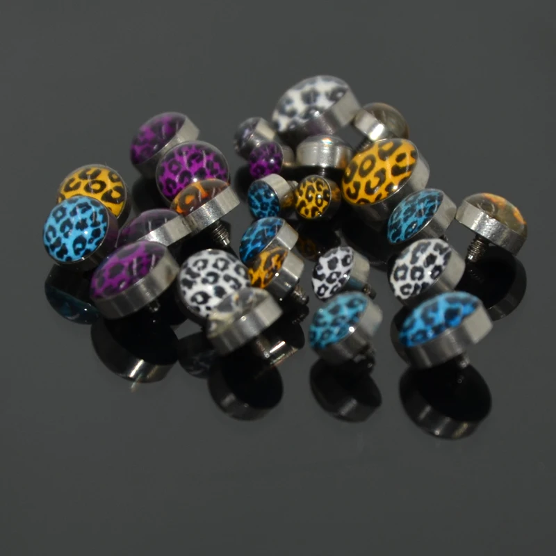 4 шт. хирургическая сталь Leopar Micro Skin Diver кожный пирсинг Топ якорь для вшивания в кожу Сменные Топы Украшения для тела