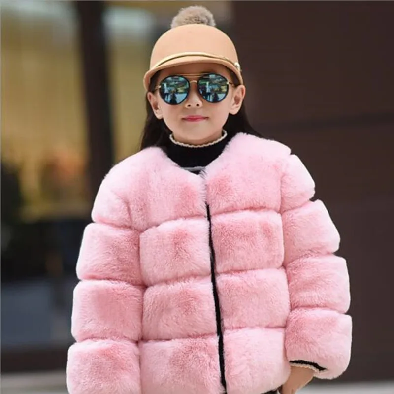 2019 Новое утепленное Детское пальто из искусственного меха осенне зимнее