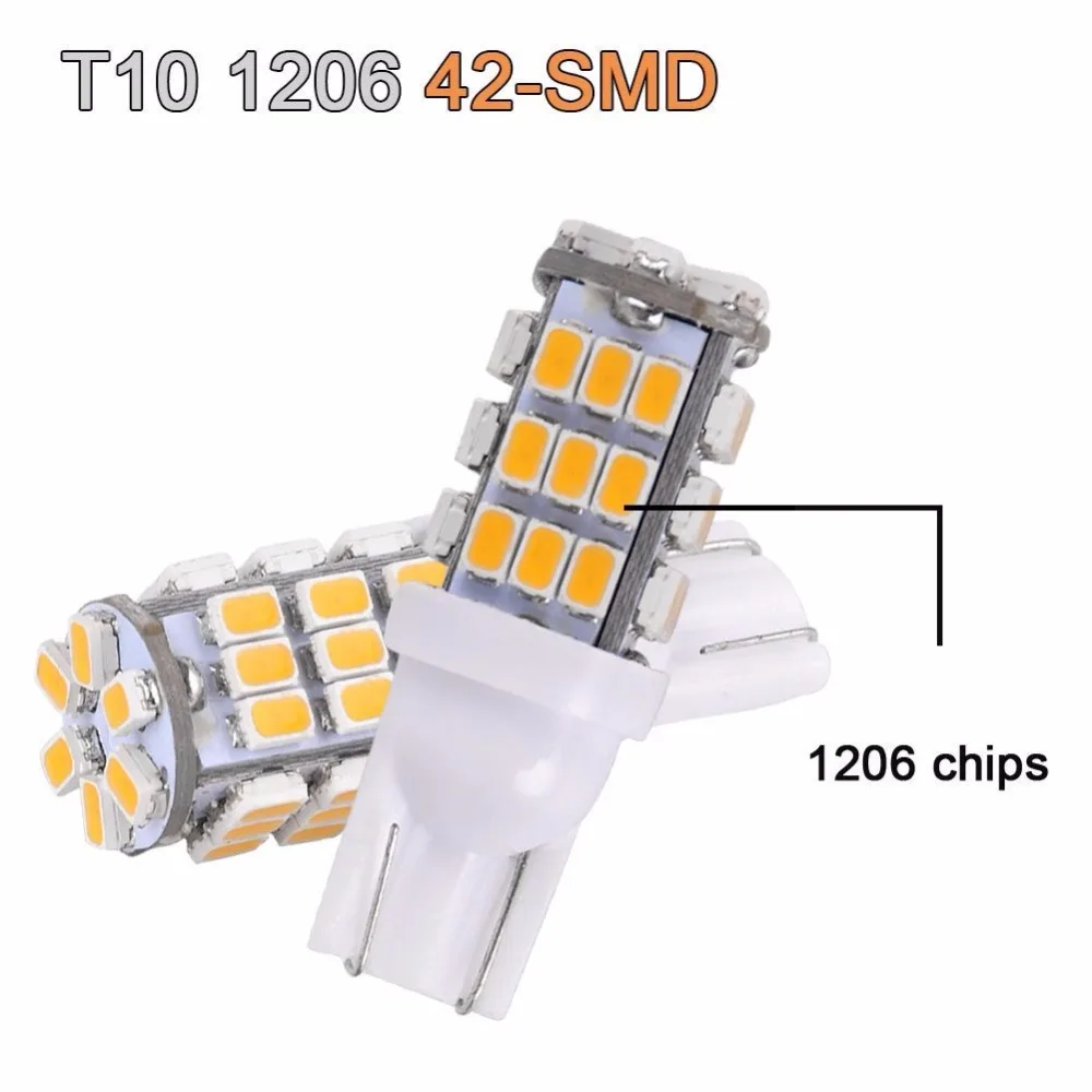 Комплект 4 люстры Cree Samsung Chip 42 светодиода Smd T10 Бесплатная доставка по карте Regi(6000K