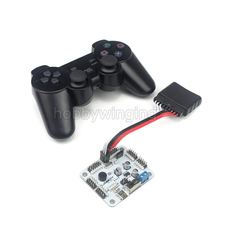 

32 Channel Robot Servo Motor Control Board & PS2 Controller + Receiver for Hexapod manipulator Mechanical Arm Bipedal Robot