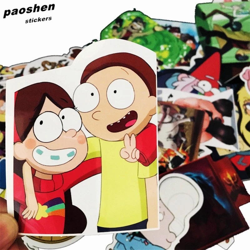 Забавные водонепроницаемые наклейки для ноутбука аниме Gravity Фолс 25 шт./лот
