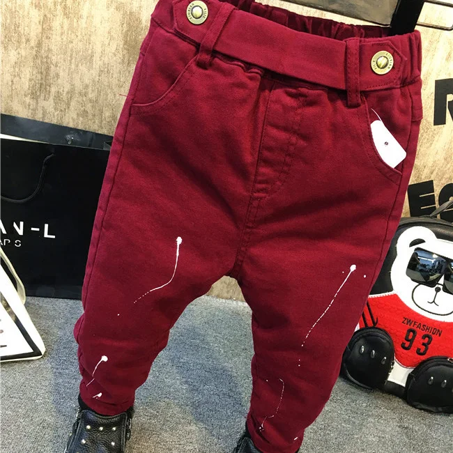 Демисезонные модные брюки для мальчиков Детские повседневные универсальные