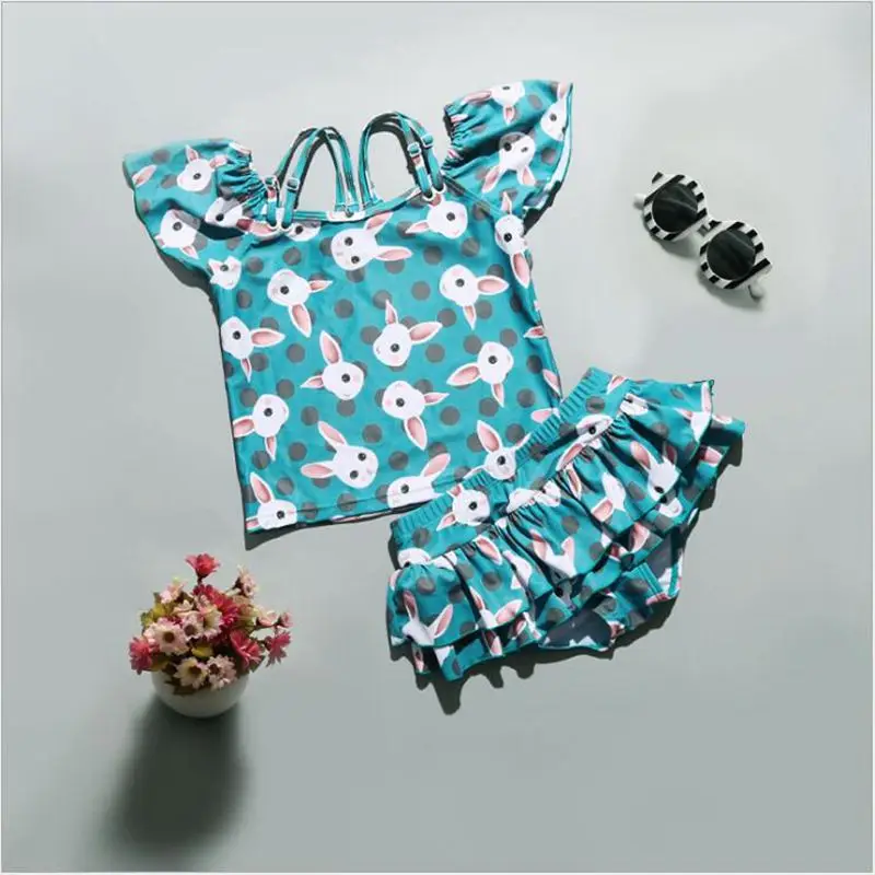 2018 Новый стильный детский купальник для маленьких девочек Милая юбка принцессы с