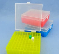 100 holes laboratory plastic tube box rack use for 2ml1 5ml 1 8ml cryopreservation tube with connection cover 1pcs