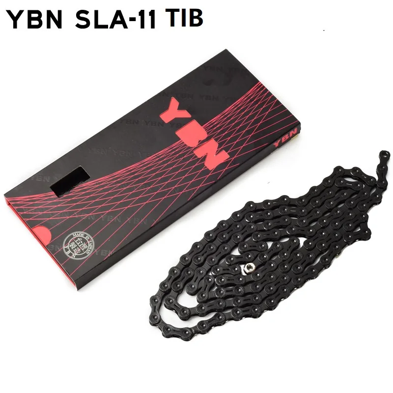YBN 11 S MTB цепь для дорожного велосипеда скоростная черная Алмазная пустотелая 22s 33S