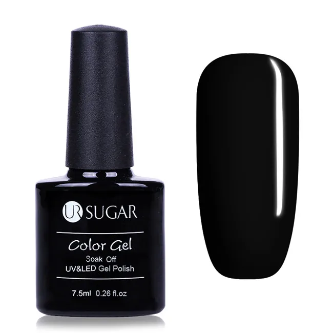 Black Base Ur Sugar лазер Серебряный УФ-гель для ногтей голографический блеск светодиодный Гель-лак для ногтей лак 7,5 мл замачиваемый УФ-лак для ногтей маникюр - Цвет: Black Base