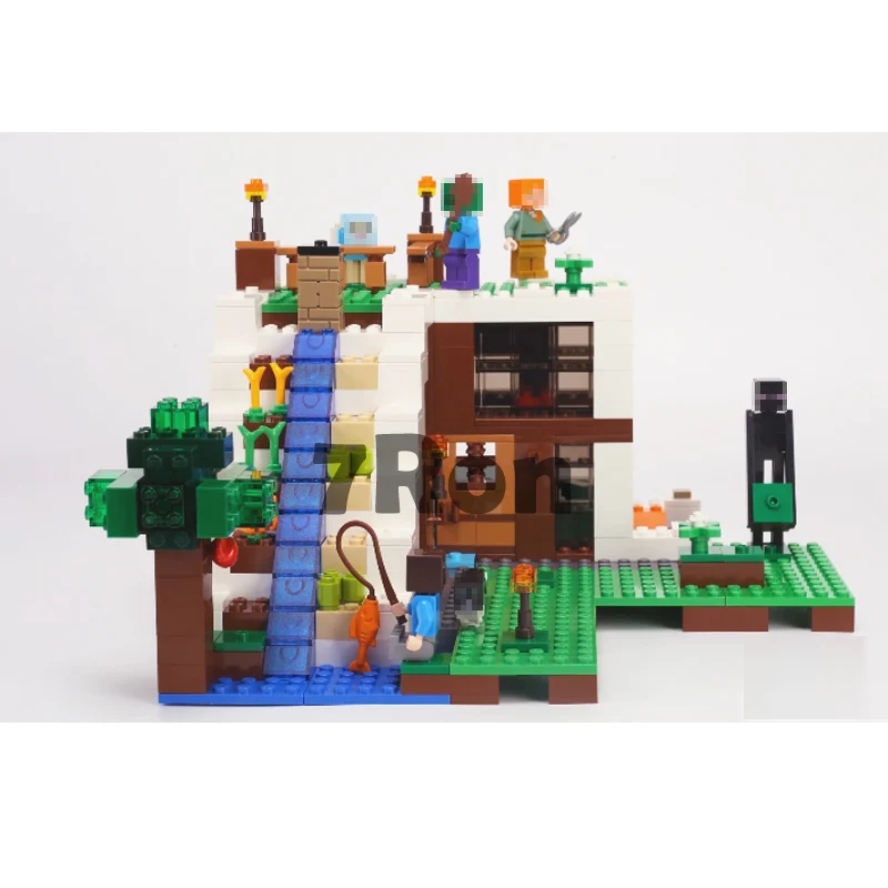 Совместимость с MineCraft 21134 модели Строительство игрушки 568 18028 шт. водопад хижина
