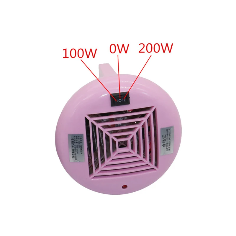 Pink 1 шт. 220V Подогреватель для домашних животных светильник E27 3-х слойный регулировки 50W-0-100W, 100W-0-200W для домашних животных ре лампа - Цвет: Pink