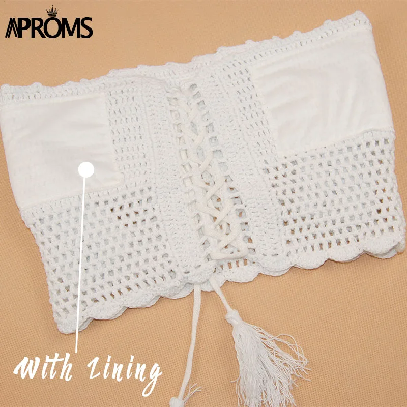 Женский трикотажный топ белый бикини с вырезом лодочкой и кружевной подкладкой