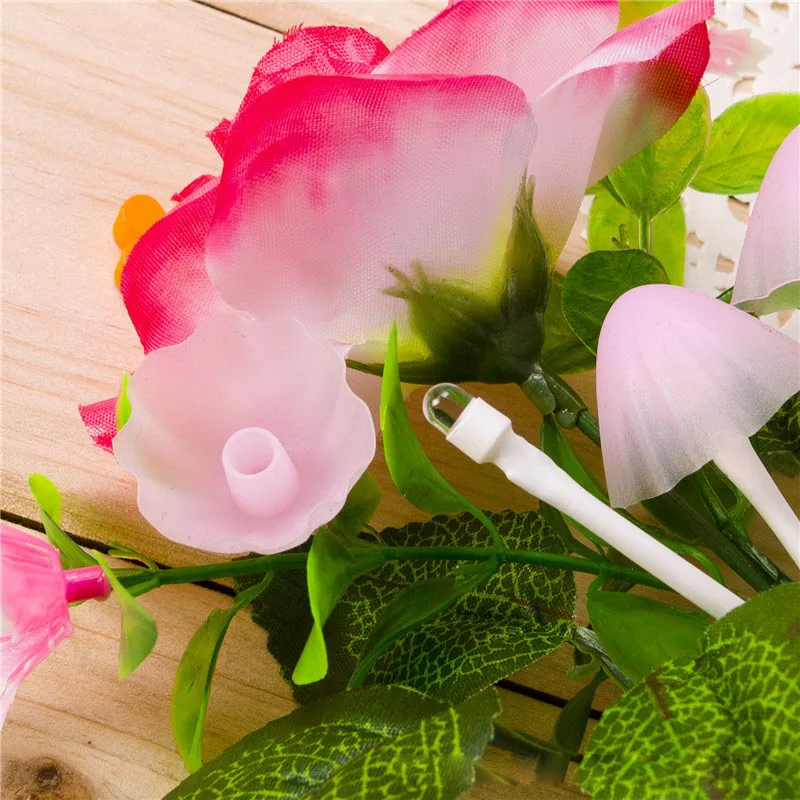 Миниатюрный сиреневый ночник Vitrust с вилкой для ЕС и США цветной сенсорный