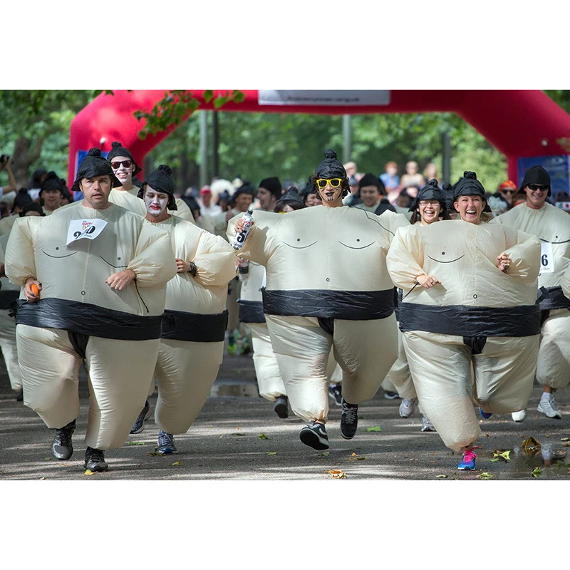 Надувной костюм Sumo костюмы на Хэллоуин для женщин детей карнавал Рождество