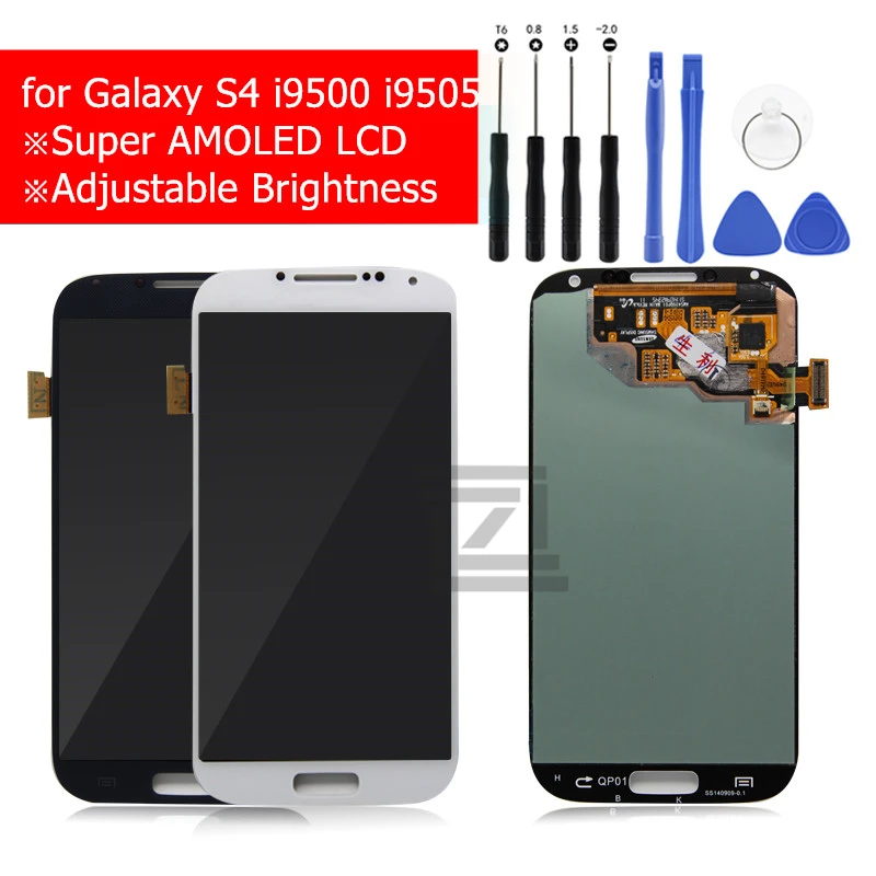 Для SAMSUNG Galaxy S4 i9500 i9505 ЖК дисплей сенсорный экран дигитайзер GT i9506 i9515 i337 запасные