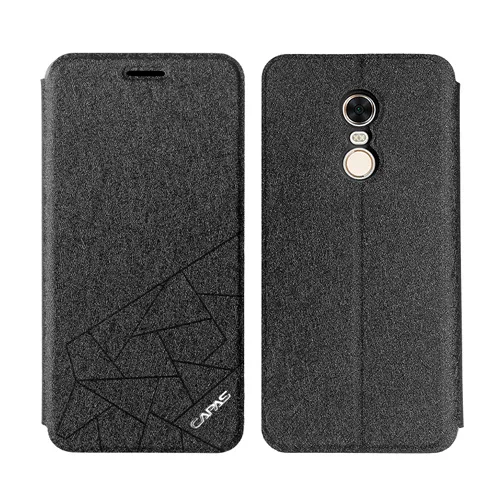 Black Смарт-чехол Xiaomi Redmi Note 5 Snapdragon 625 чехол флип-чехол из искусственной кожи чехол Redmi 5 плюс Чехол Стенд защитный щит противоударный - Цвет: Black